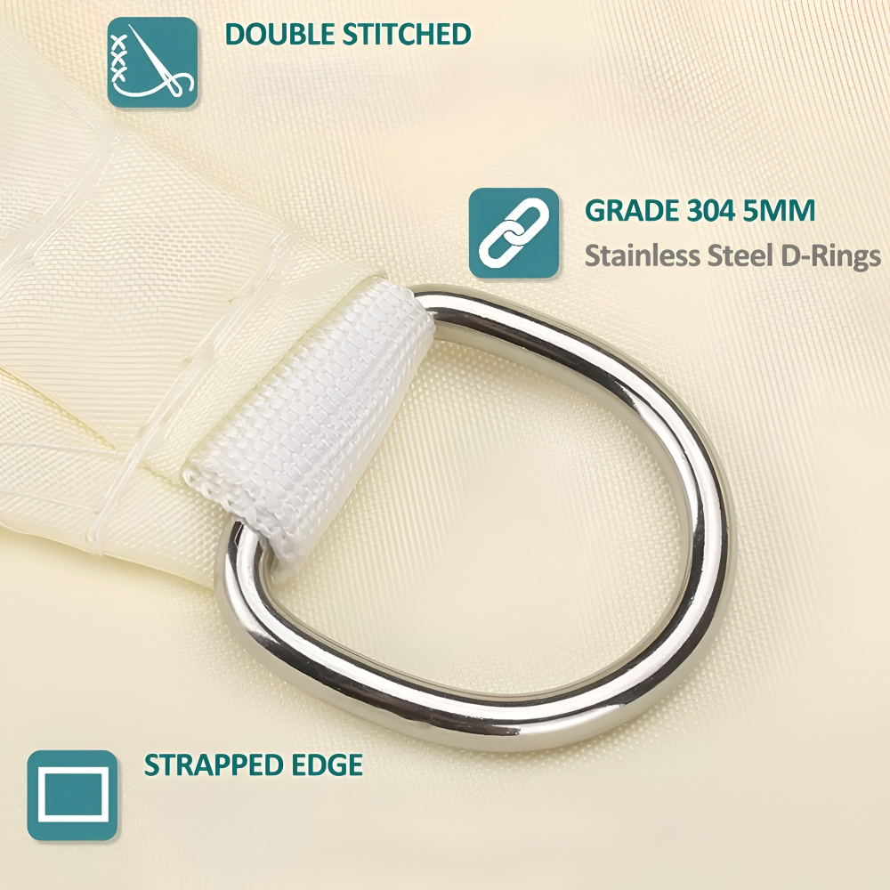 Rectangular Waterproof Shade Sail | Outdoor Fabric with UV Protection