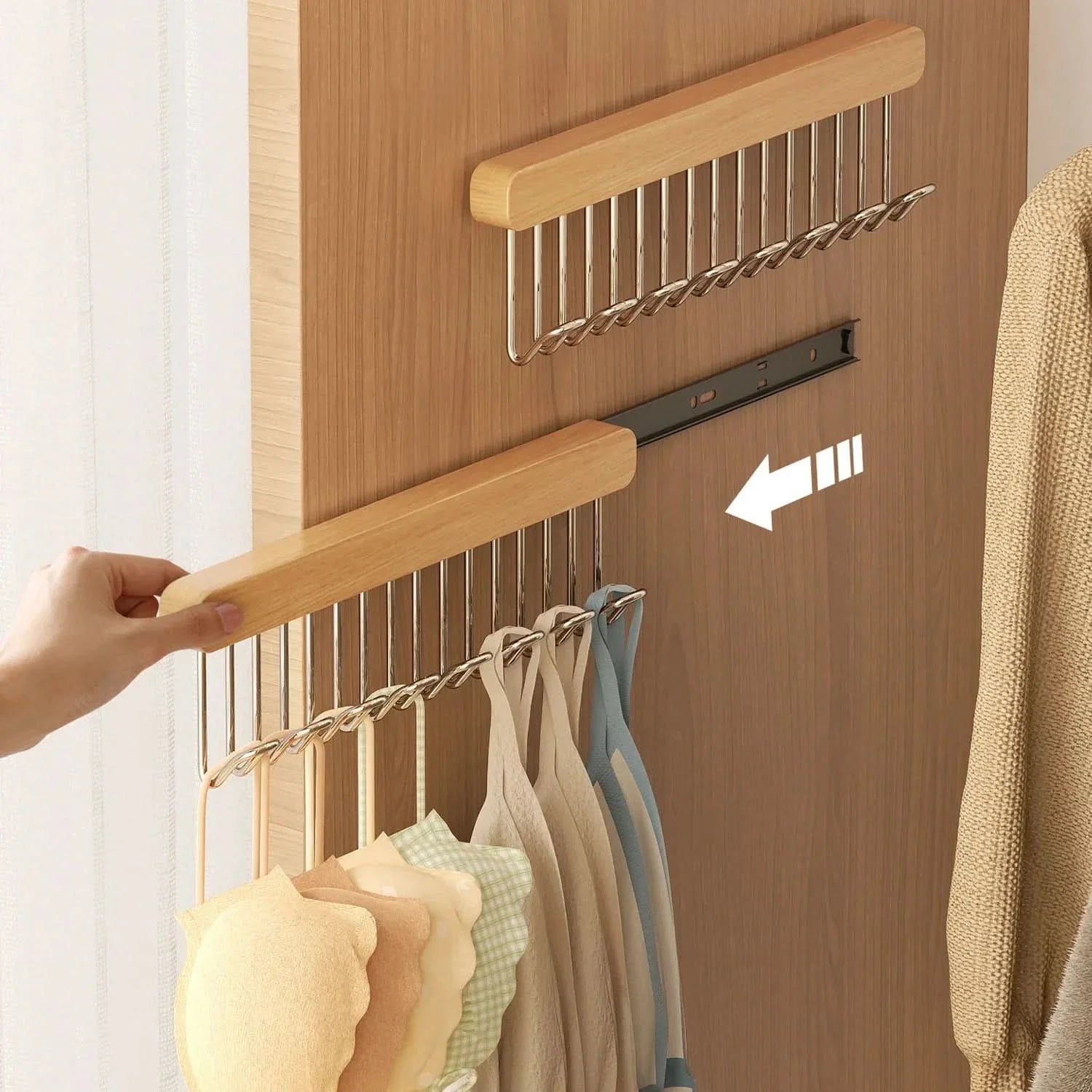 Sliding Rack for Scarves and Ties – Space-Efficient Closet Organizer