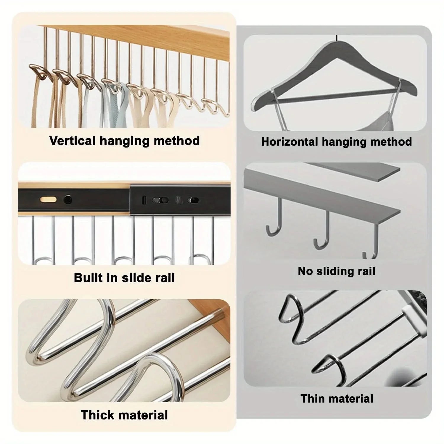 Sliding Rack for Scarves and Ties – Space-Efficient Closet Organizer