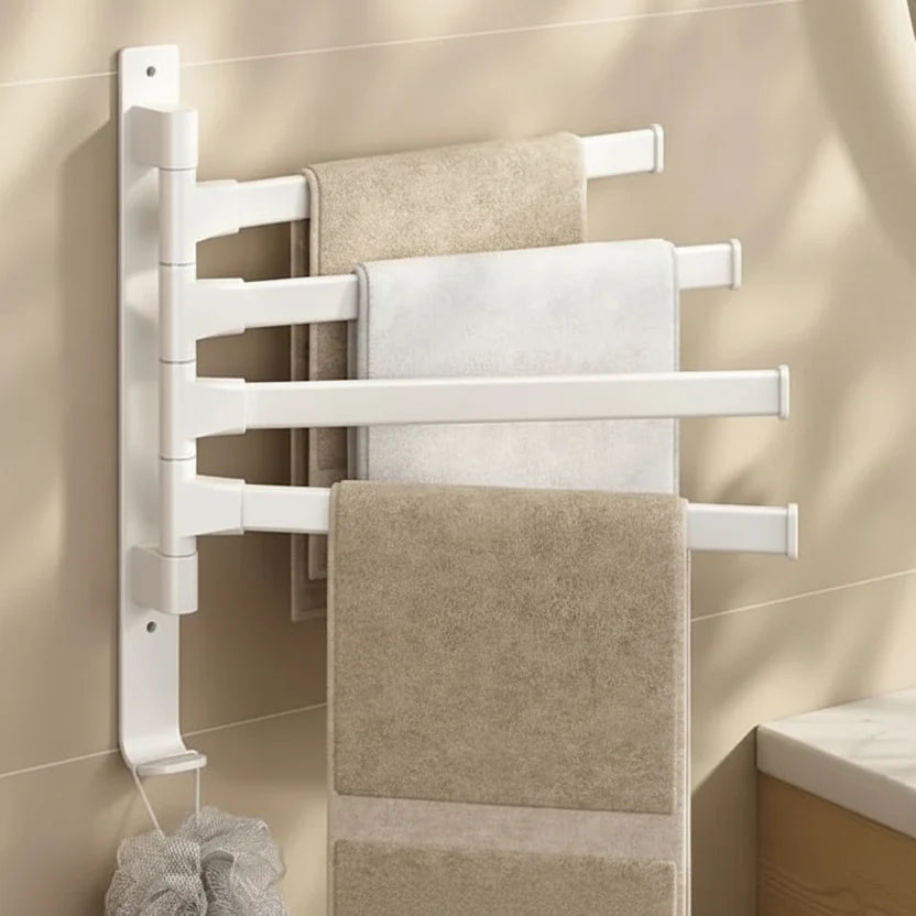 Adjustable Wall-Mounted Towel Holder with Swivel Function
