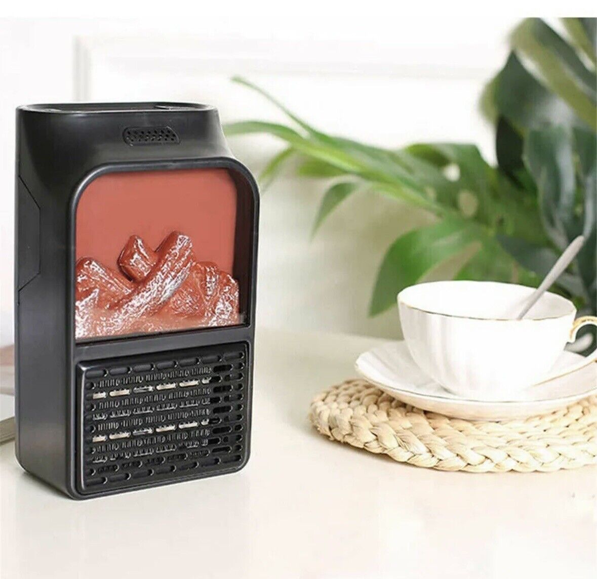 Compact Electric Heater with Remote Control – 900W Power
