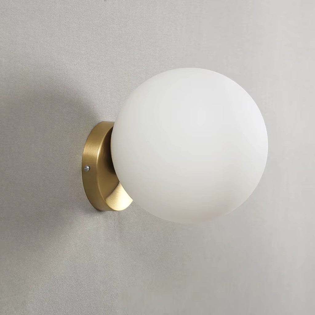 Elegant Globe Wall Light Fixture with Gold Finish