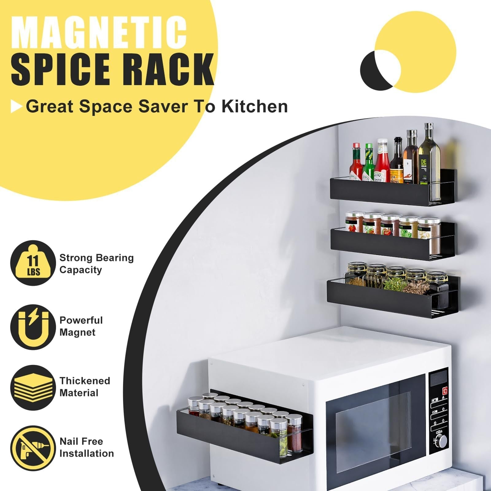 Magnetic Spice Organizer for a Tidy and Accessible Kitchen