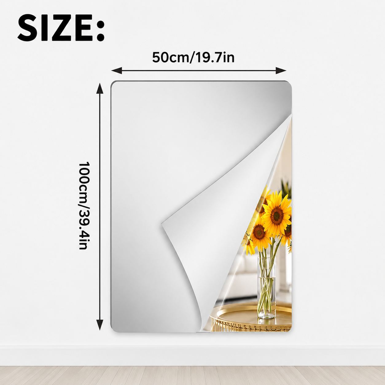 Self-Adhesive Mirror Film | Shatterproof & Customizable | Crystal Clear