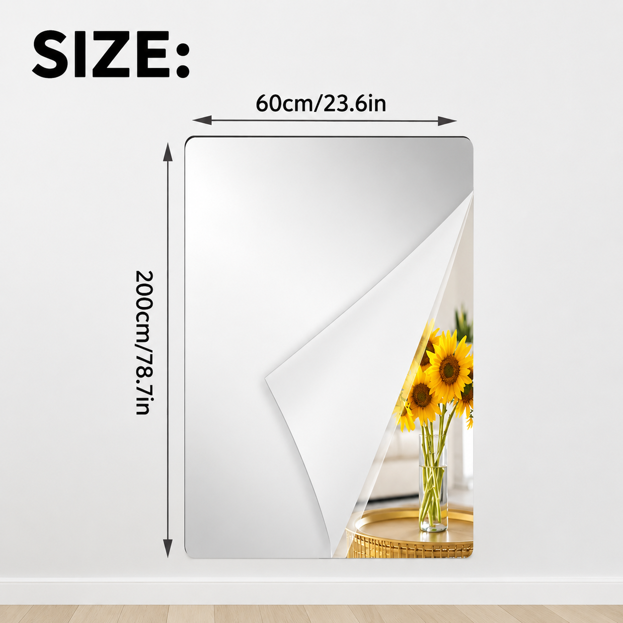 Self-Adhesive Mirror Film | Shatterproof & Customizable | Crystal Clear