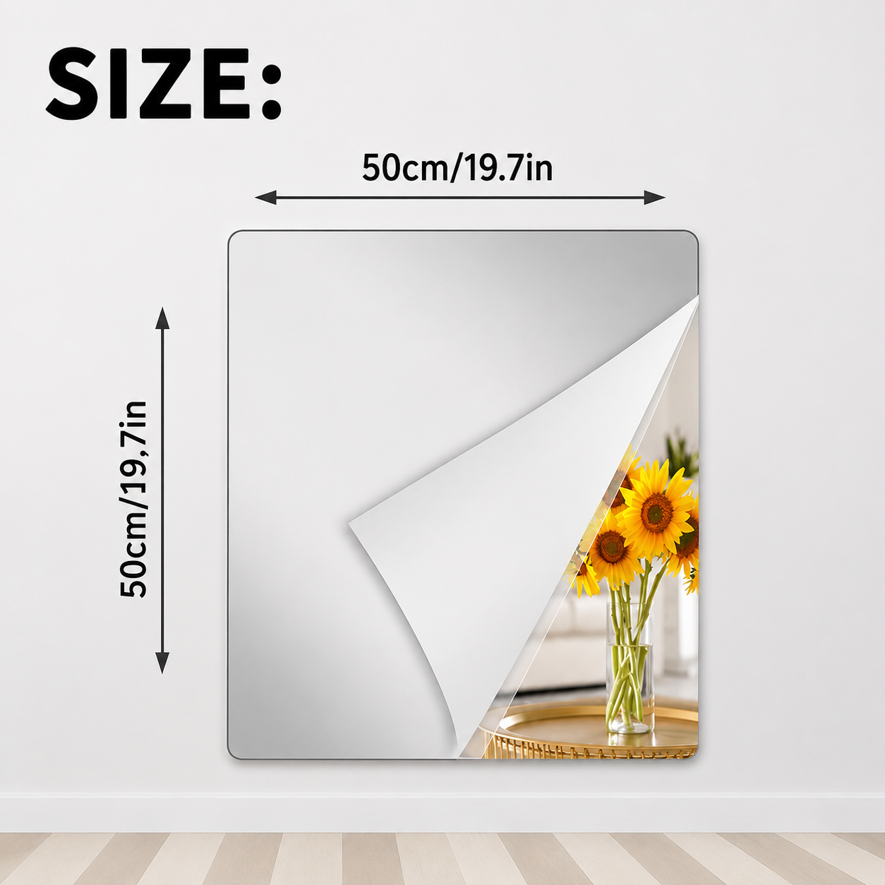 Self-Adhesive Mirror Film | Shatterproof & Customizable | Crystal Clear
