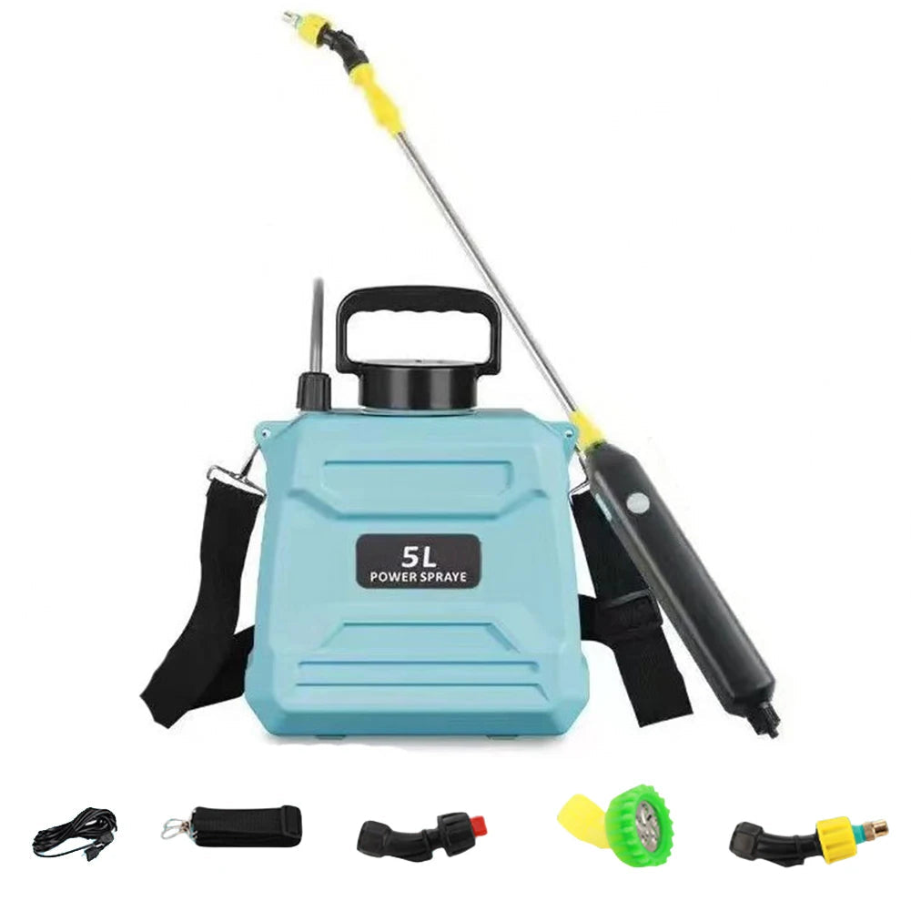 AquaMist - 5L Portable Spray Pump with Customizable Nozzle & USB Charge