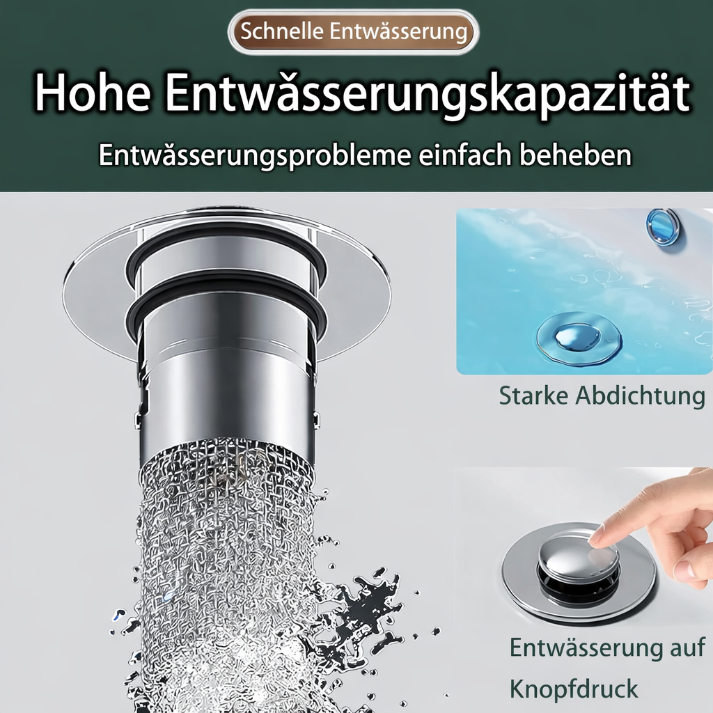Sink Drain Stopper | Clog-Free Stainless Steel Filter