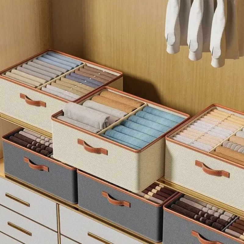 Organizational Fabric Bins with Dividers for Smart Storage