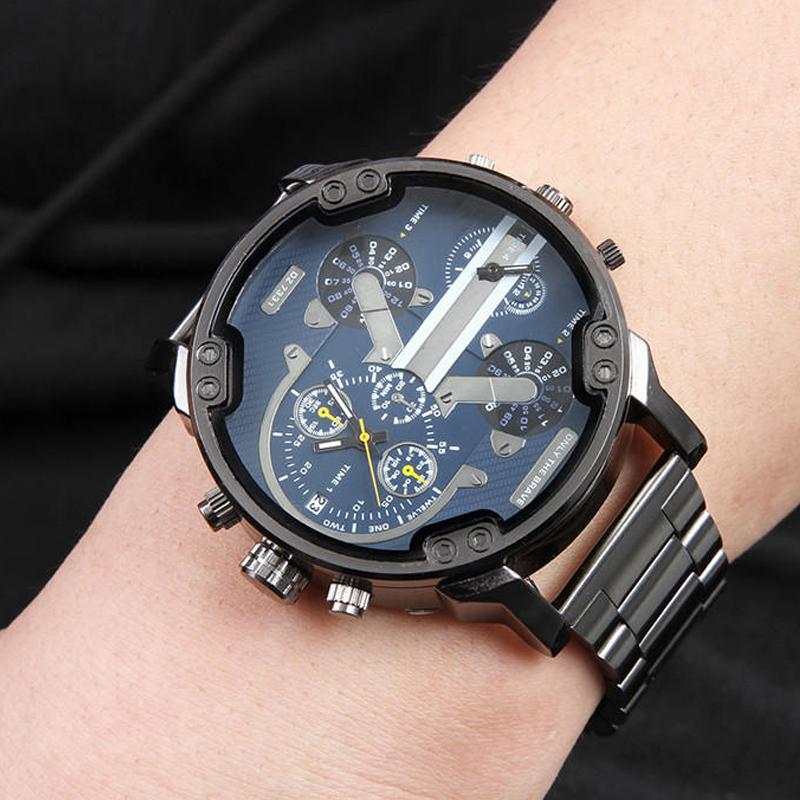 Elegant Stainless Steel Quartz Chronograph Watch for Men