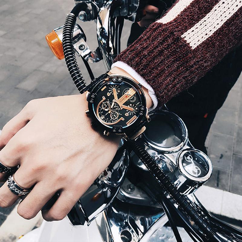 Elegant Stainless Steel Quartz Chronograph Watch for Men