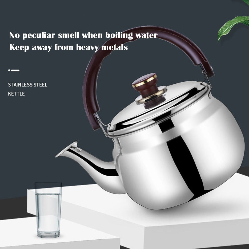Timeless Stainless Steel Kettle with Whistle for Perfect Brews