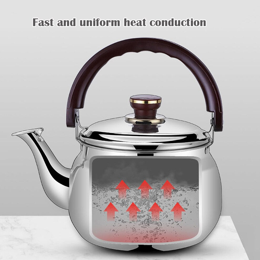 Timeless Stainless Steel Kettle with Whistle for Perfect Brews