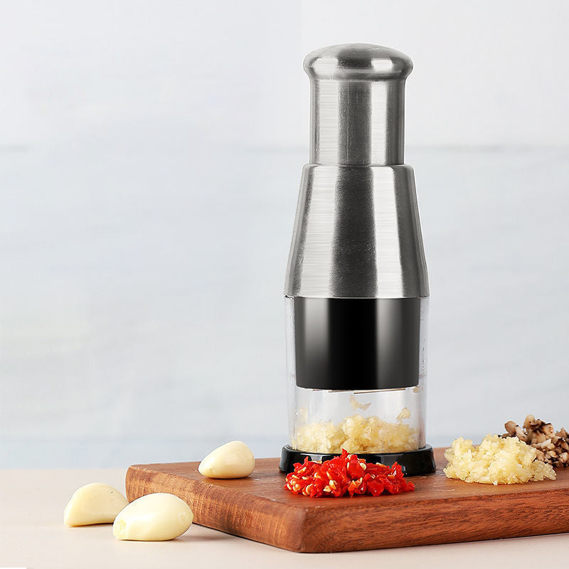 Ergonomic Garlic Crusher with Stainless Steel and Plastic Design