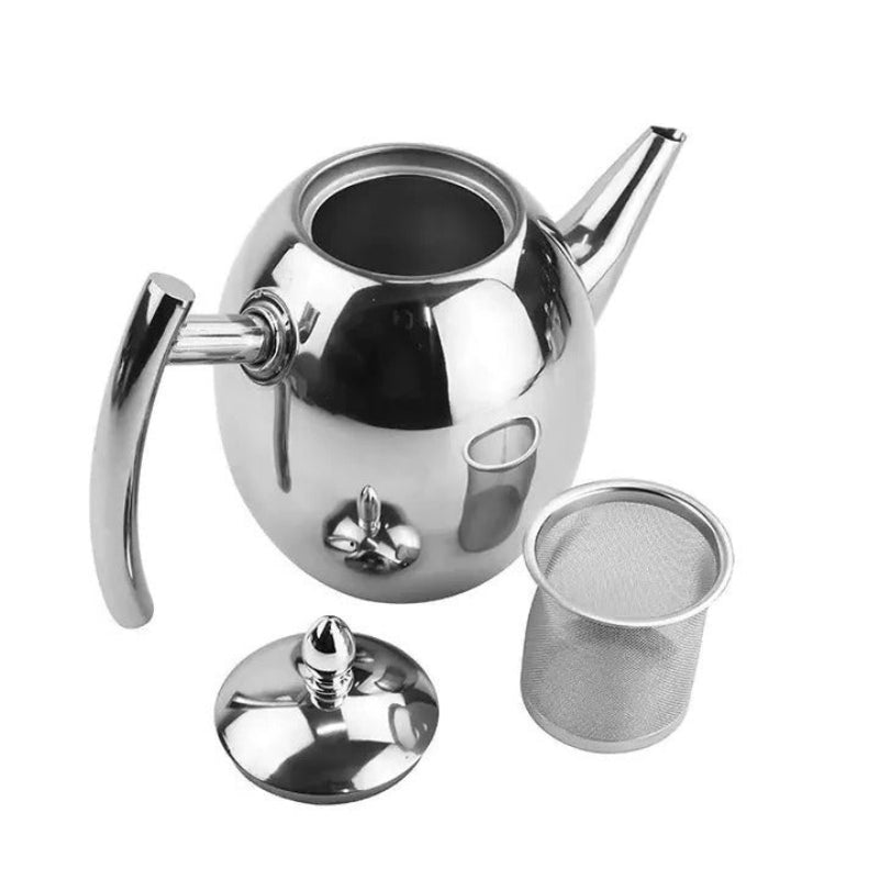 Elegant Stainless Steel Tea Kettle with Built-In Infuser