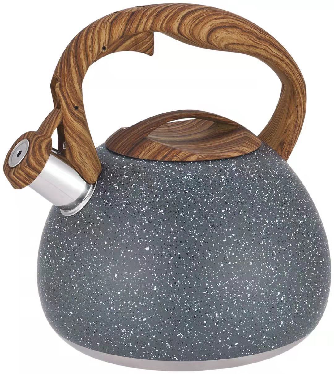 Elegant Whistling Kettle 95oz Stainless Steel with Cool Touch Handle