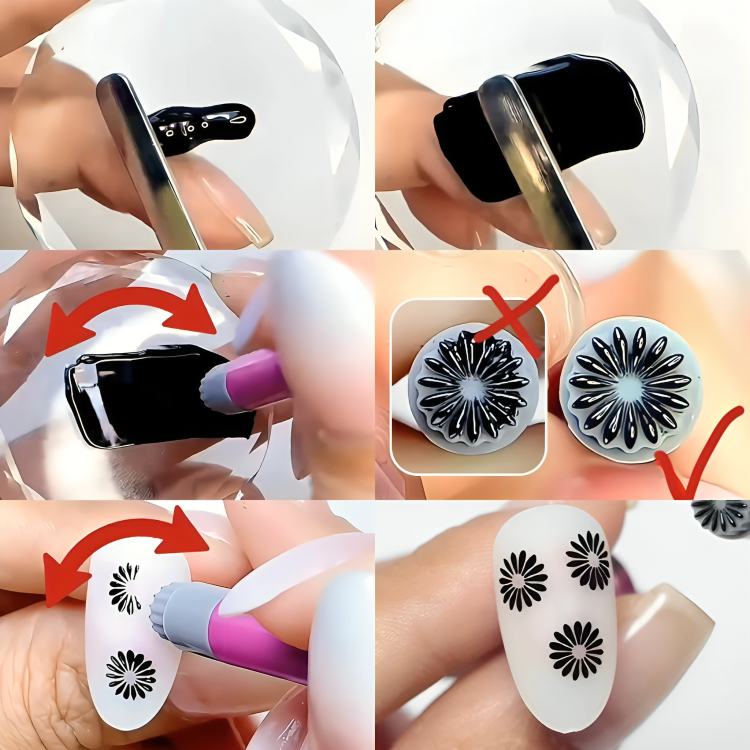 Nail Art Stamping Pen for Creative Designs