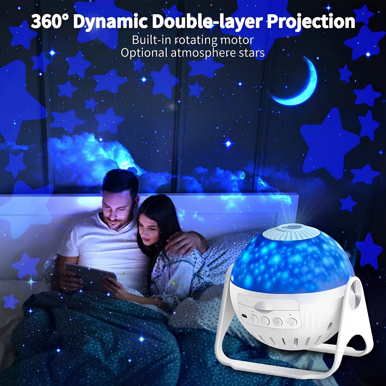 7-in-1 Realistic Planetarium Projector - Starry Night Theme
