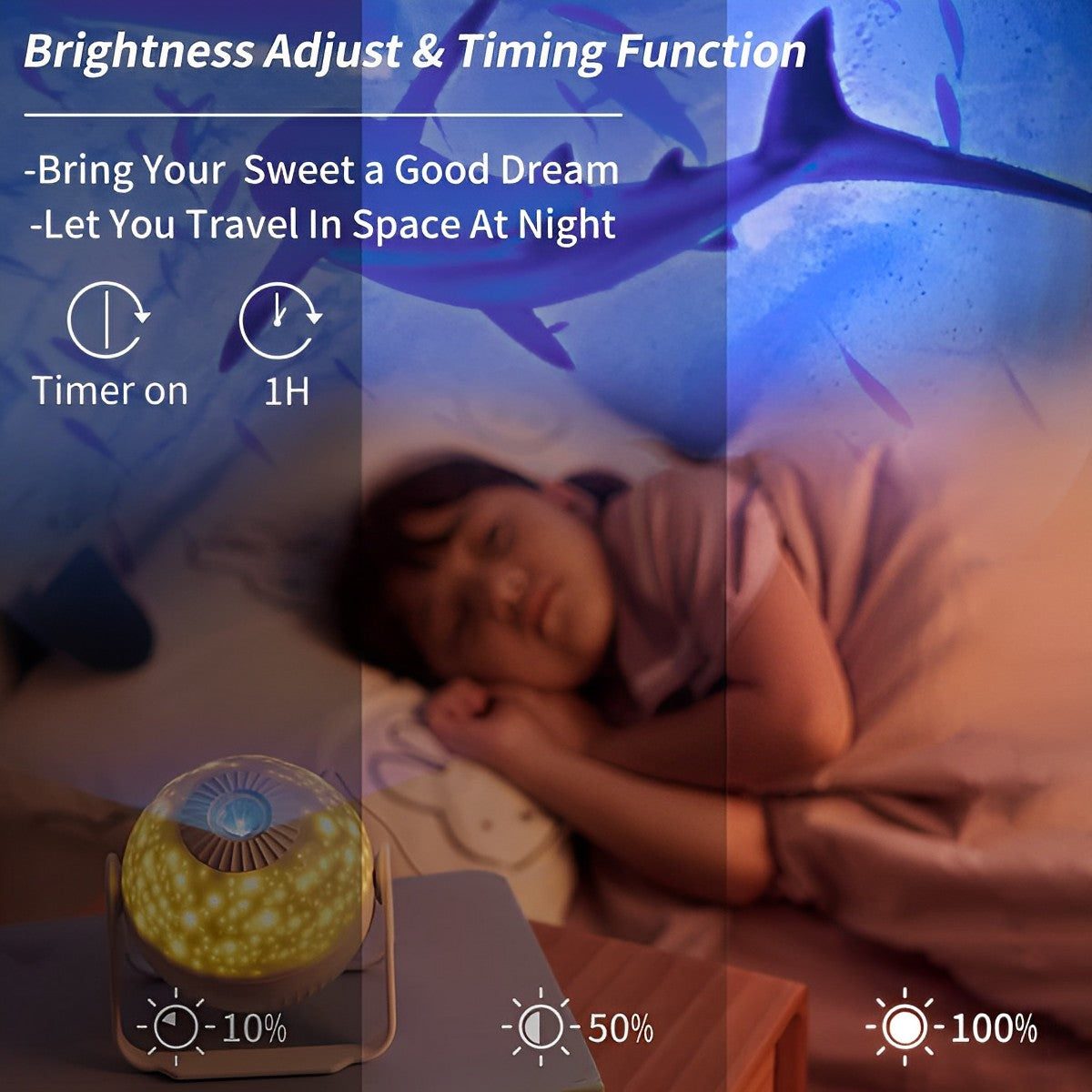 7-in-1 Realistic Planetarium Projector - Starry Night Theme