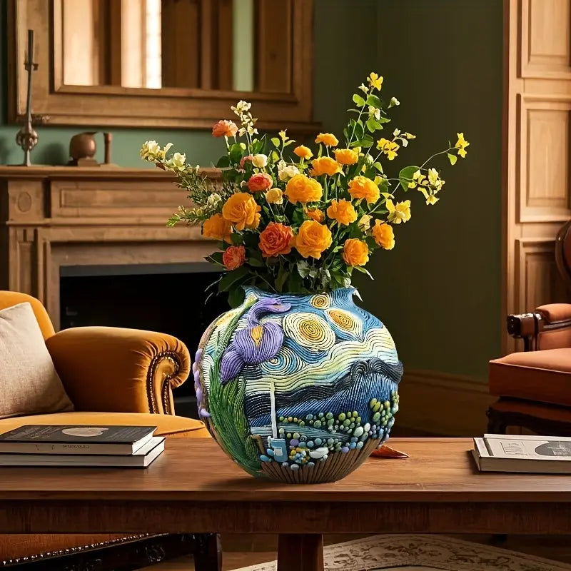 Artisan Floral Showcase Vase for Chic Home Styling