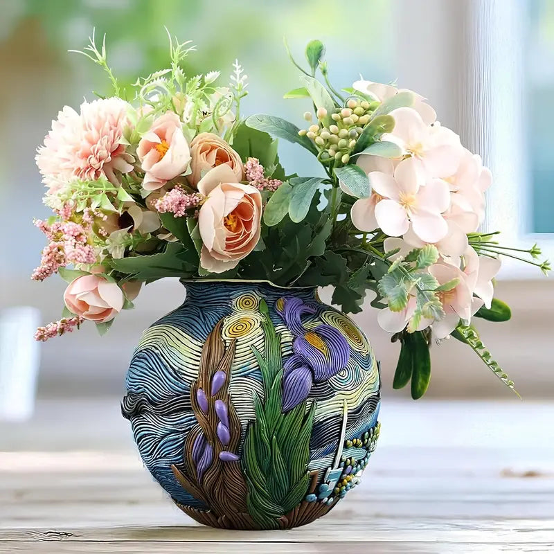 Artisan Floral Showcase Vase for Chic Home Styling