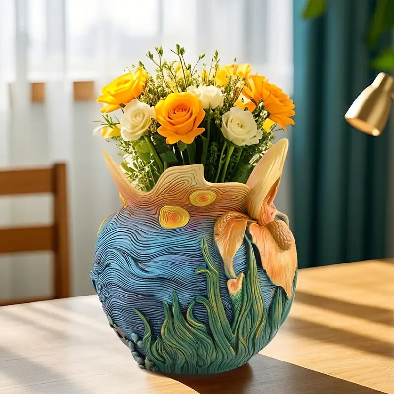 Artisan Floral Showcase Vase for Chic Home Styling