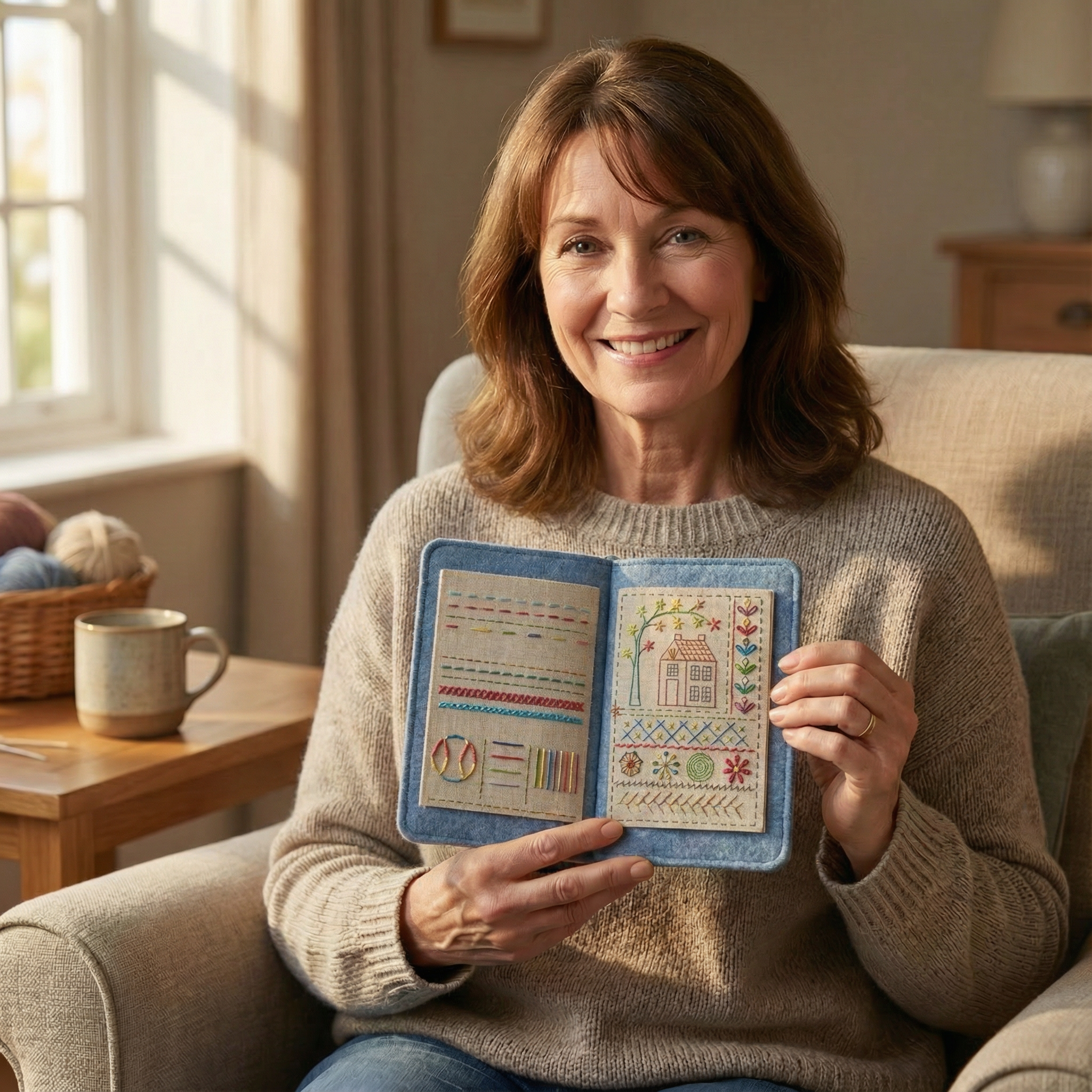 Embroidery Step-by-Step Book Set with 106 Stitches for Linen Pages