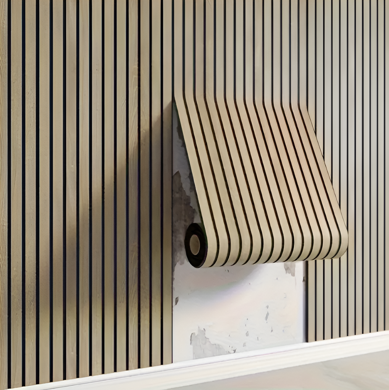 QuickStick 3D Wood Finish Wall Panels with Easy Adhesive Application