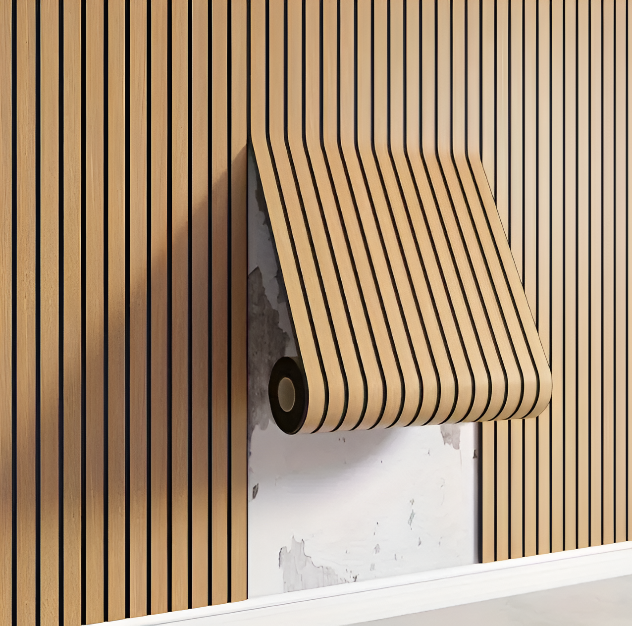 QuickStick 3D Wood Finish Wall Panels with Easy Adhesive Application