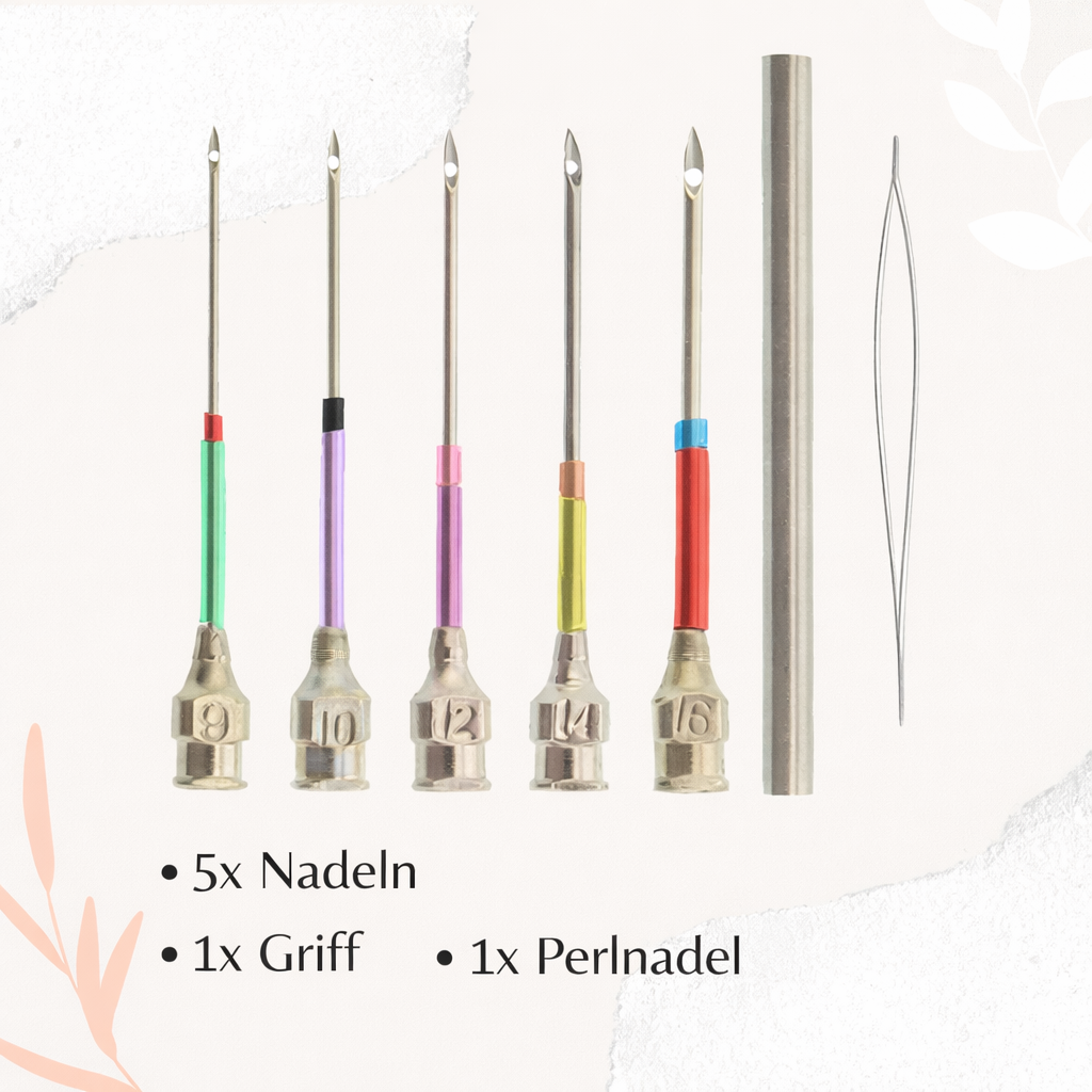 Color-Coded Needle Set for Simple Embroidery