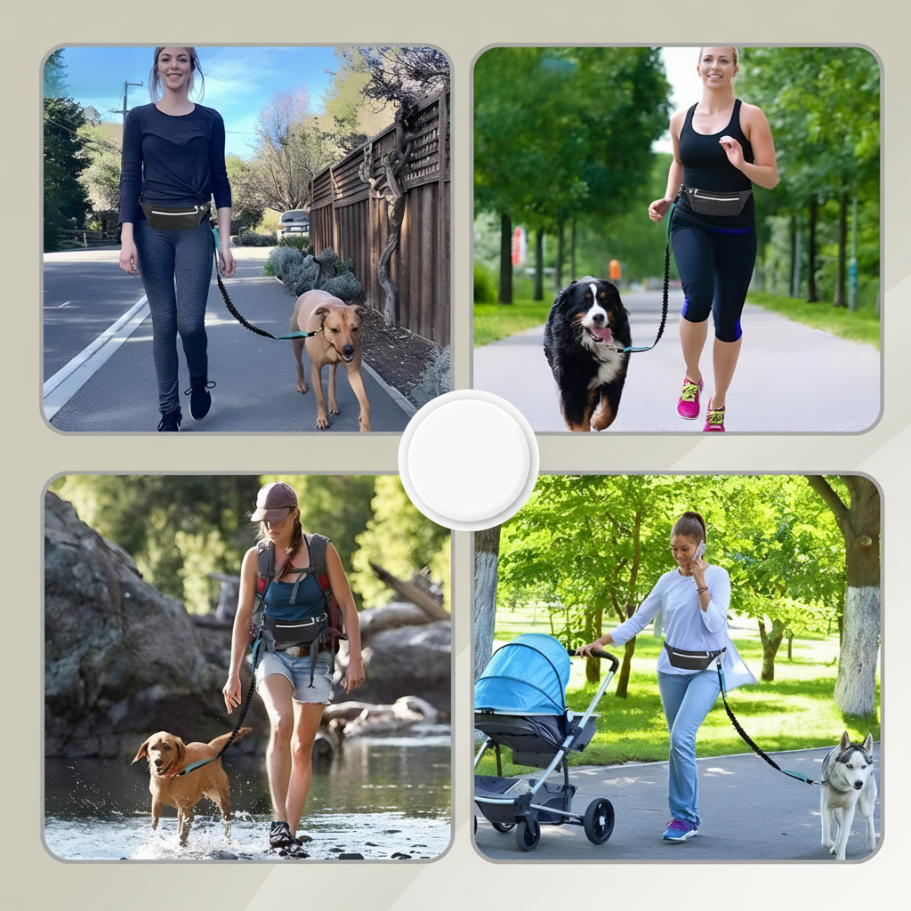 FREEDOMWALK - Hands-Free Dog Leash with Secure Harness