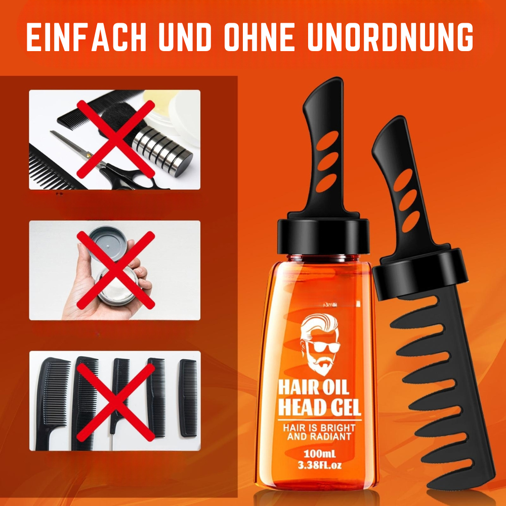 Non-Greasy Hair Oil Finish Styling Gel | Long-Lasting Hold Without Residue