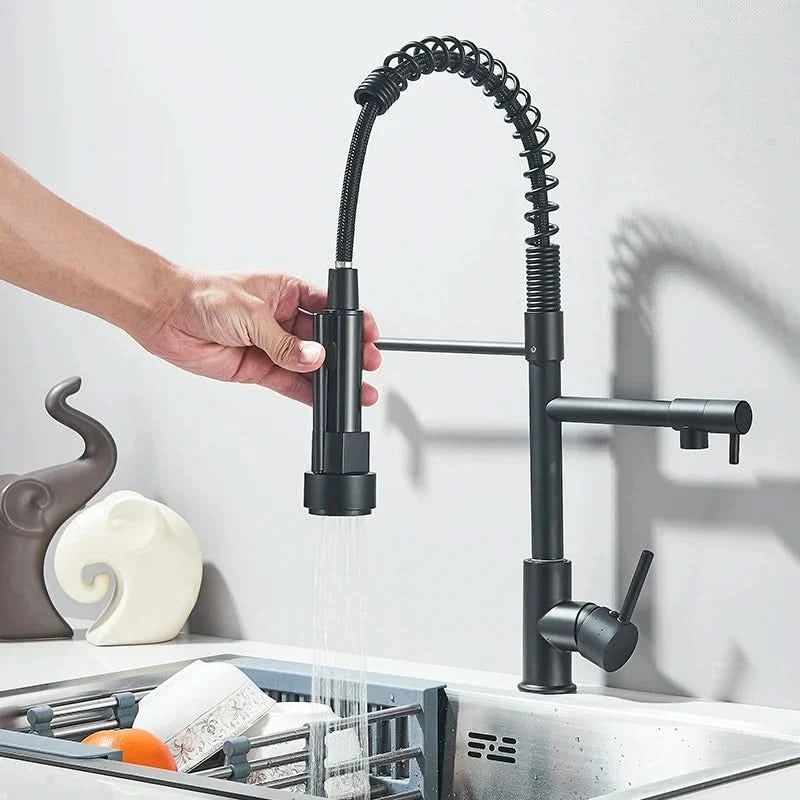 Pull Down Kitchen Faucet with Swivel Spout