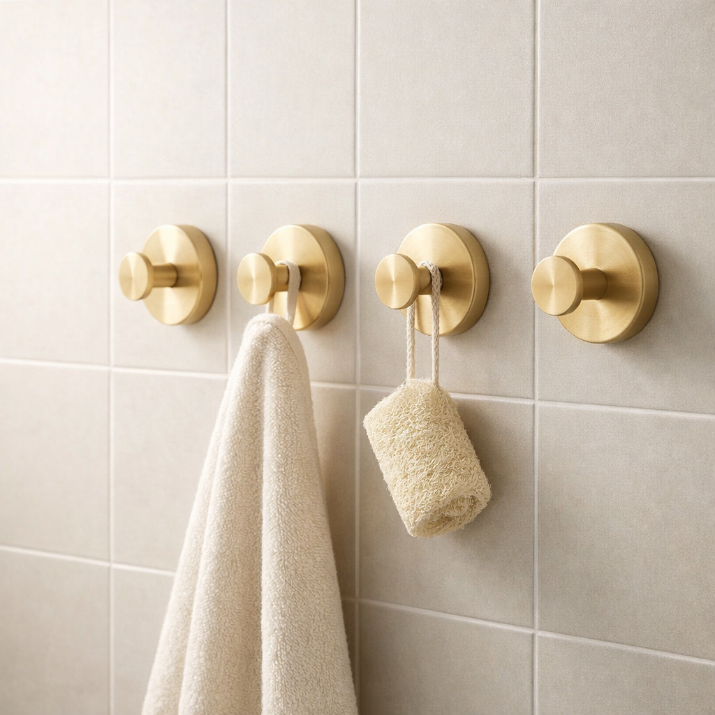 Versatile Stainless Steel Suction Hooks - 4 Pack, No Tools Needed