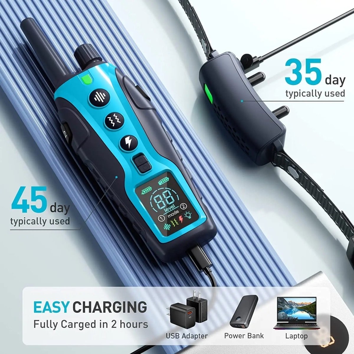 All-Weather Remote Dog Training Collar with 2000m Range
