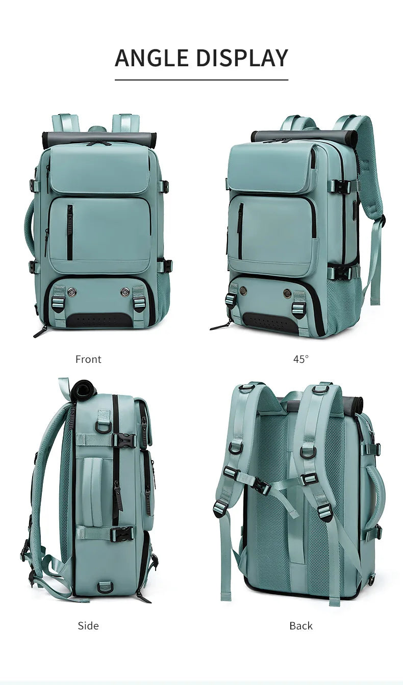 AquaGuard Travel Backpack with USB Charging & Shoe Storage