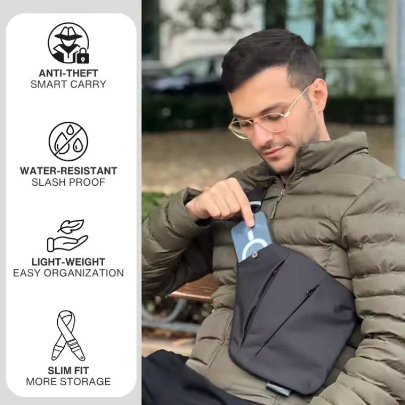 Shoulder Bag with RFID Shielding for Theft Prevention