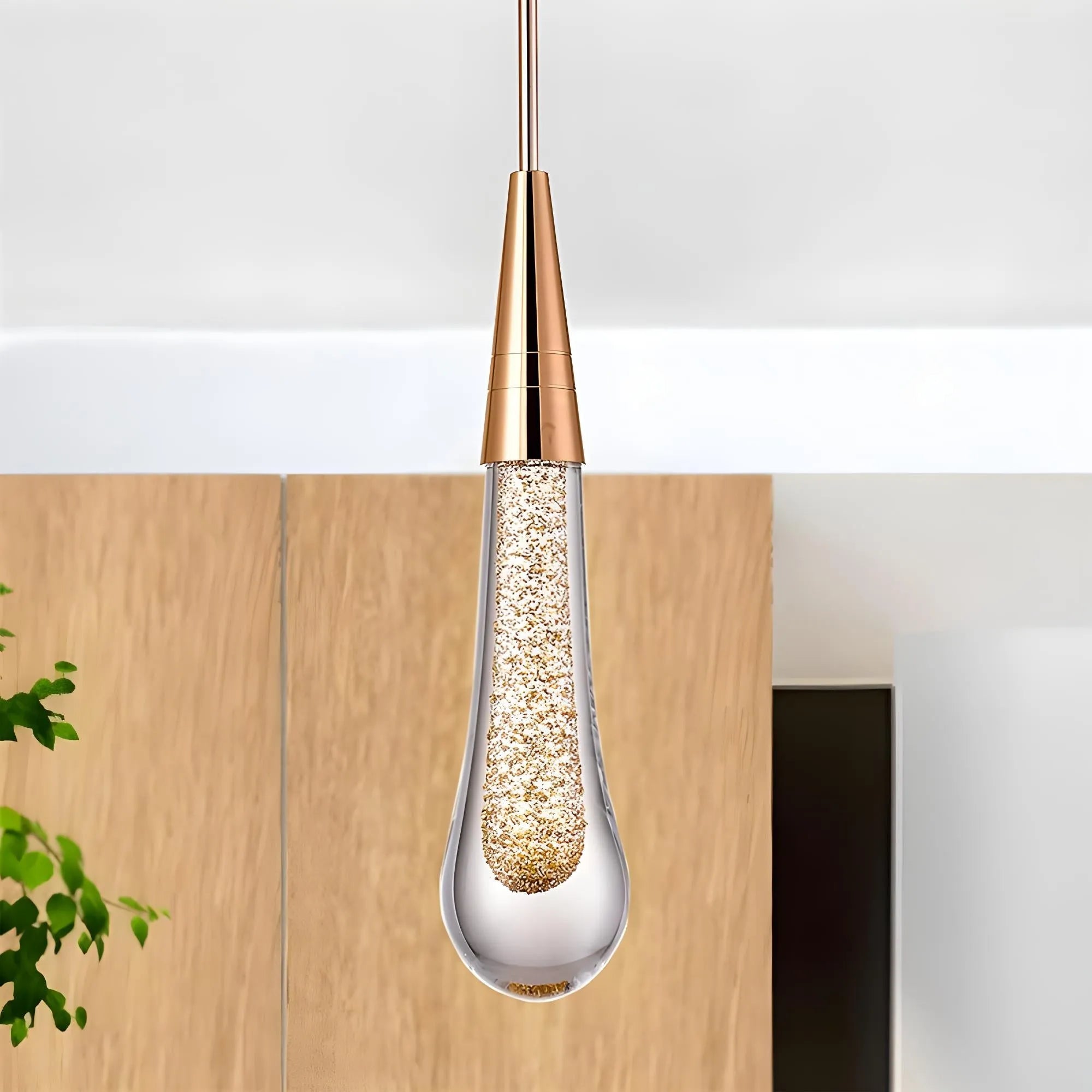 Elegant Teardrop LED Pendant Light - Adjustable Length