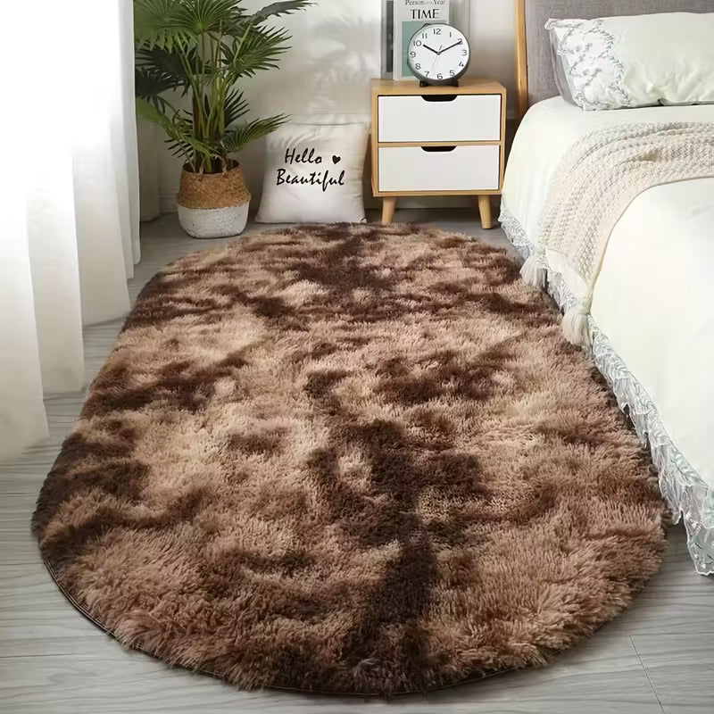 Oval High-Pile Area Rug | Soft Feel, Easy Care