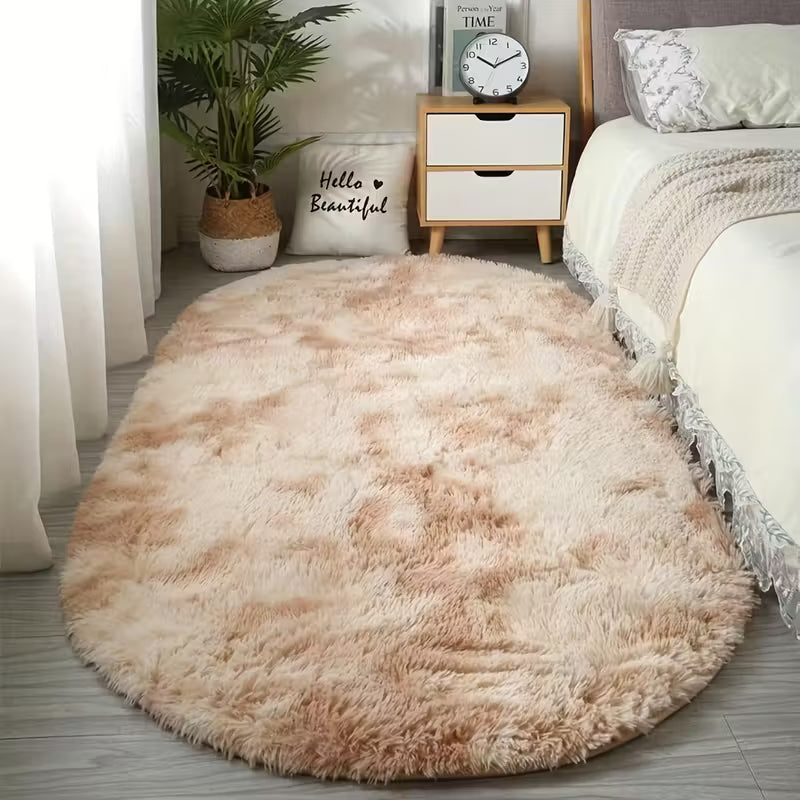 Oval High-Pile Area Rug | Soft Feel, Easy Care