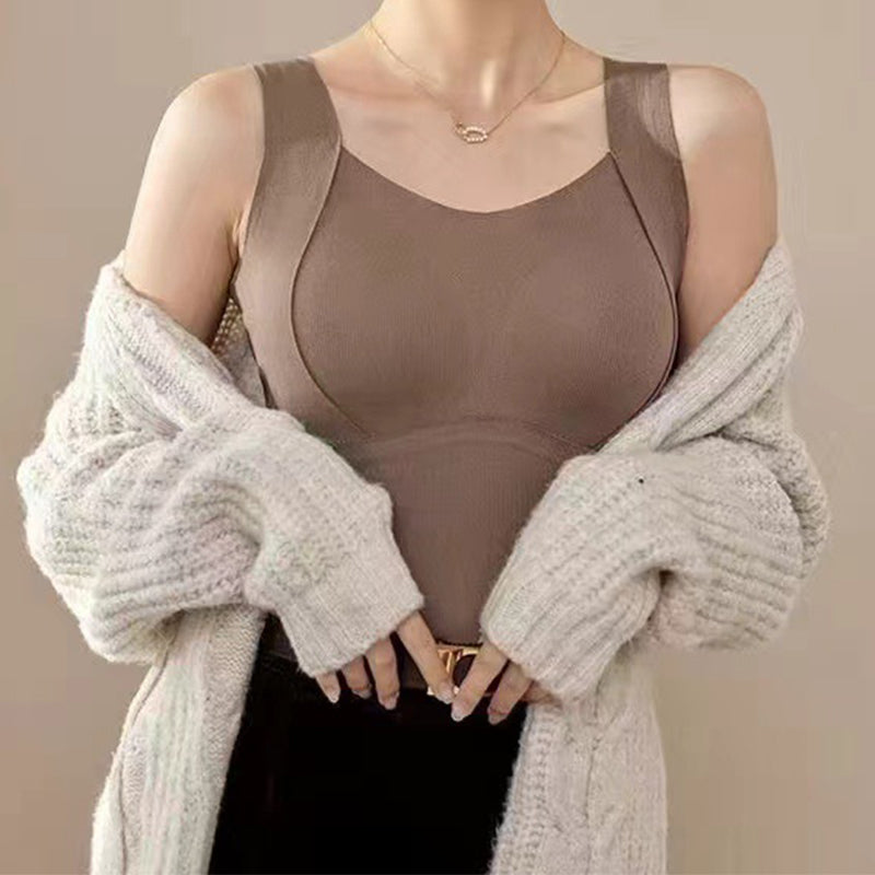 Seamless Thermal Tank Top with Built-in Bra | Warm & Comfortable