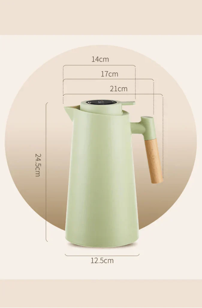 Elegant Insulated Beverage Dispenser with Digital Temp Gauge