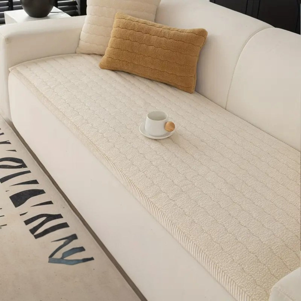 Luxurious Microfiber Sofa Protector - Soft Non-Slip Cover for Pets