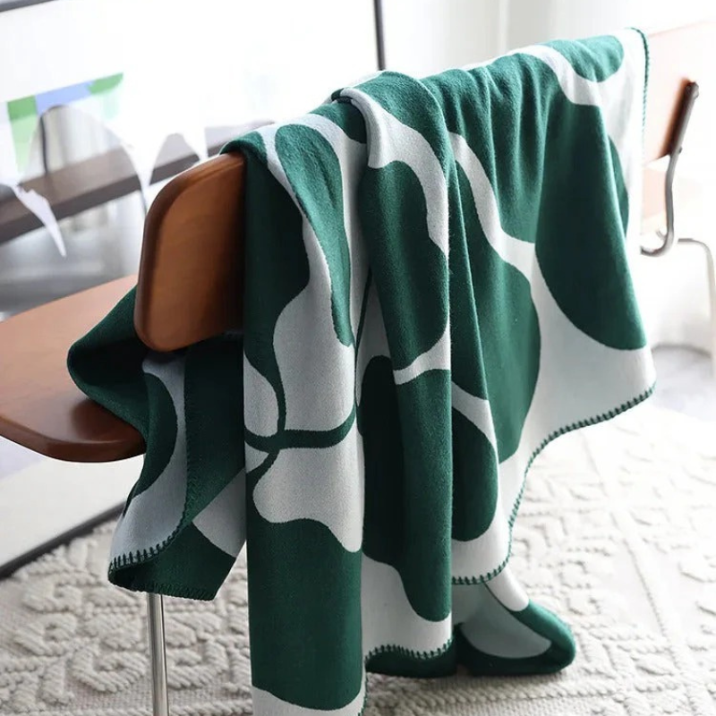 Cozy Abstract Design Acrylic Throw Blanket for Comfort