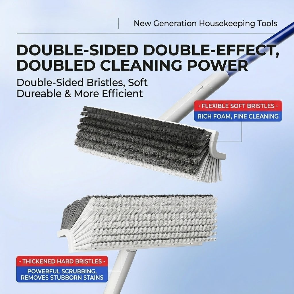 Deep Cleaning Brush with Rotating Head and Long Handle
