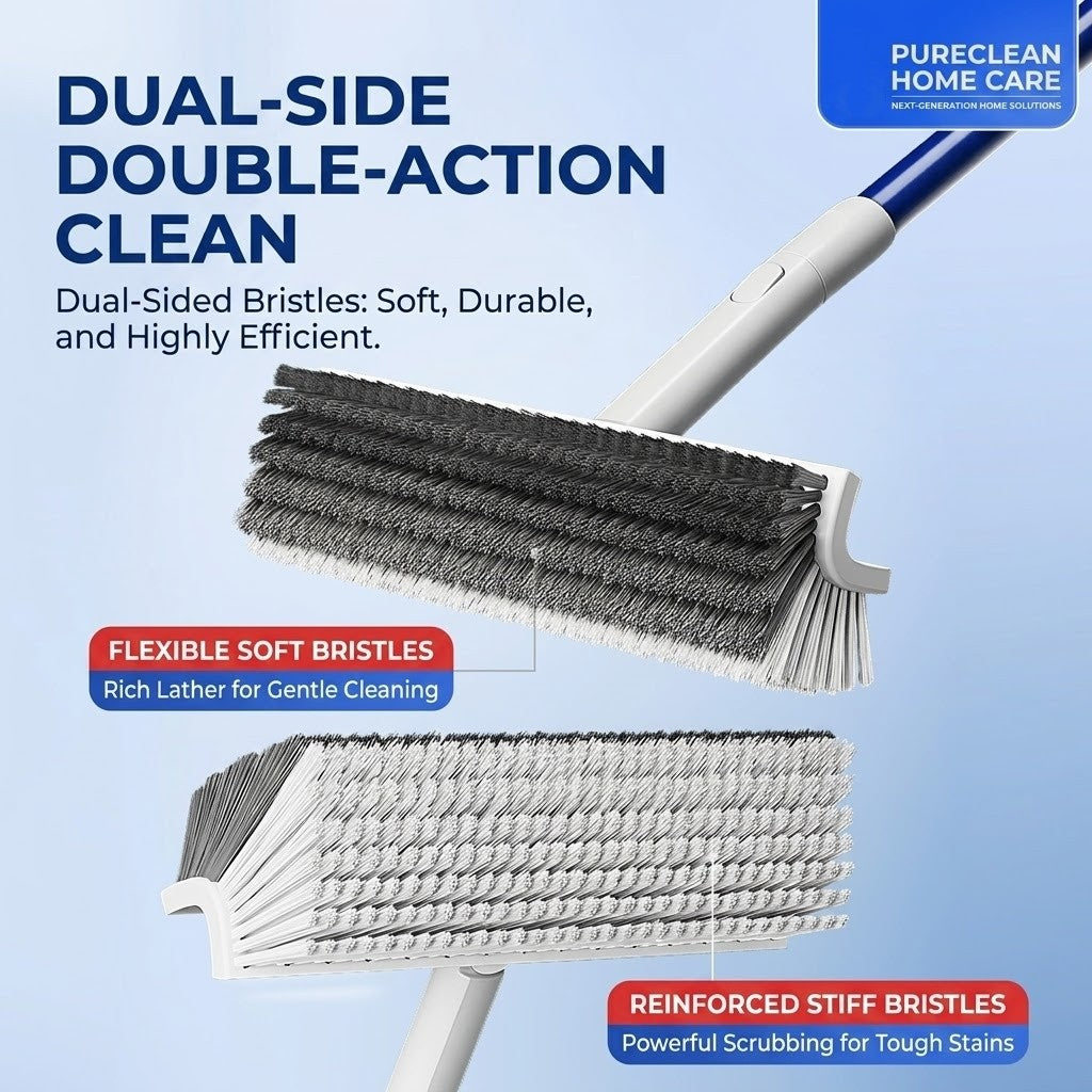 Deep Cleaning Brush with Rotating Head and Long Handle
