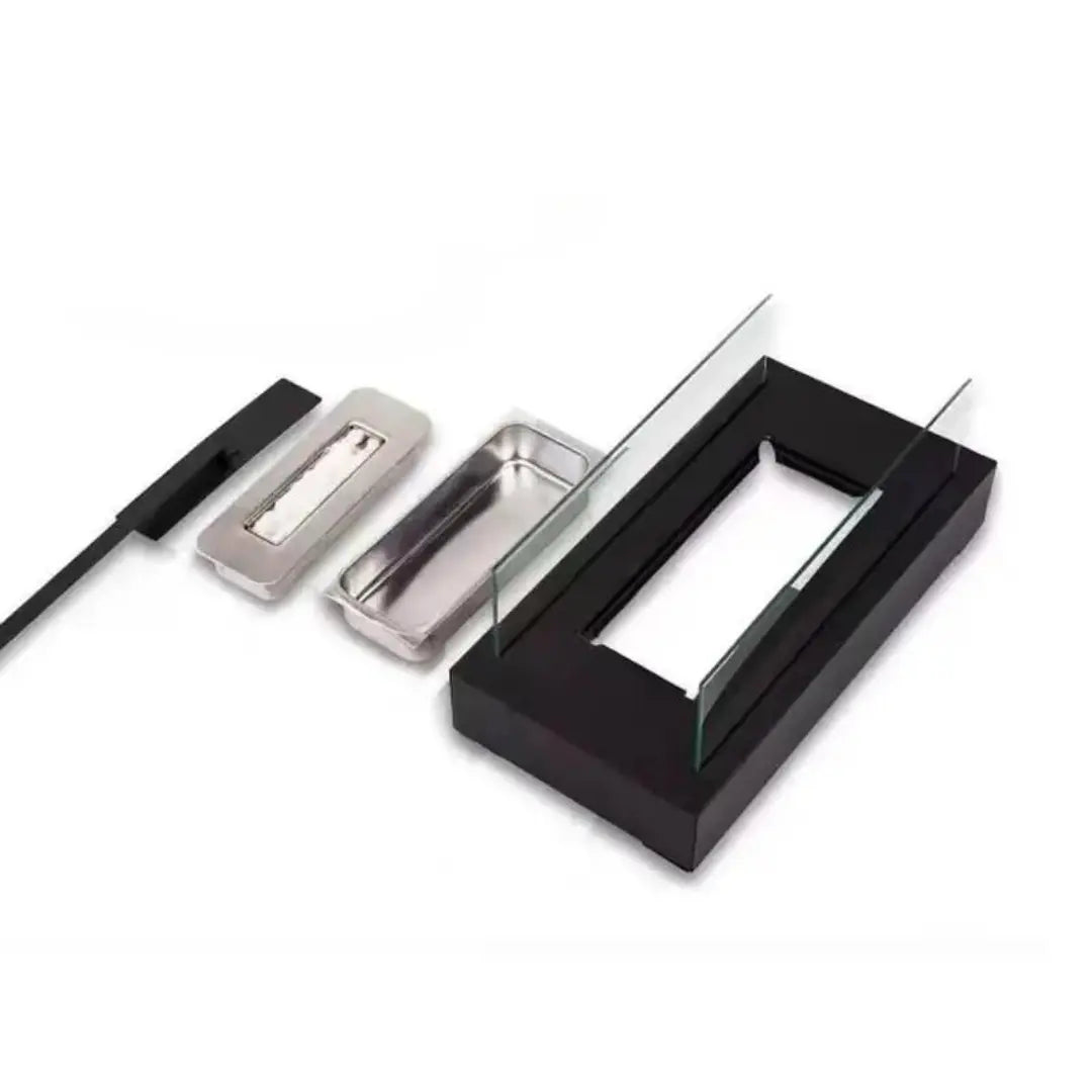 Tabletop Fireplace with Bio-Ethanol | Real Flame, Smoke-Free | Glass Windshield