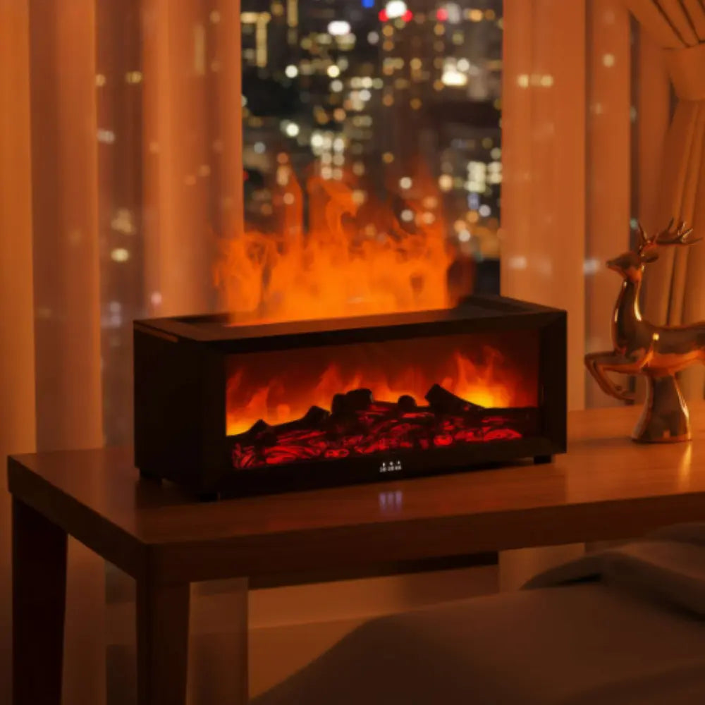 Compact Tabletop Fireplace with Remote Control
