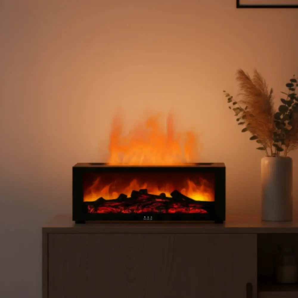 Compact Tabletop Fireplace with Remote Control