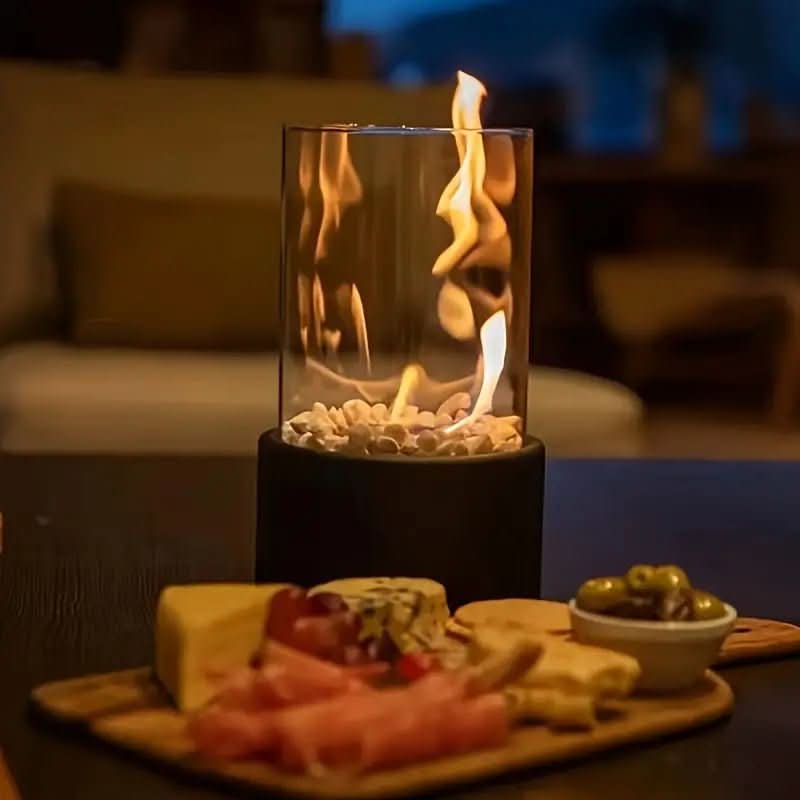 Indoor Table Fireplace | Real Flame Display | Smoke-Free for Indoor and Outdoor Use